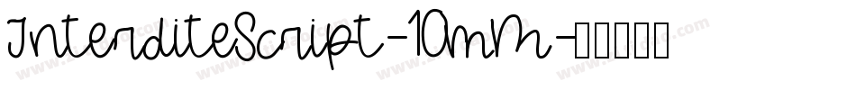 InterditeScript-10mM字体转换