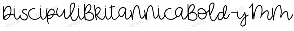 DiscipuliBritannicaBold-y1Mm字体转换