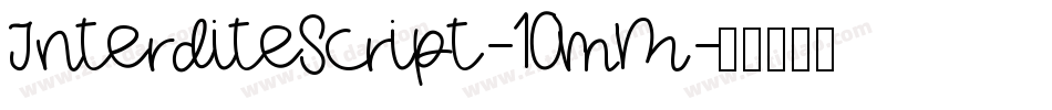 InterditeScript-10mM字体转换