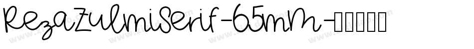 RezaZulmiSerif-65mM字体转换