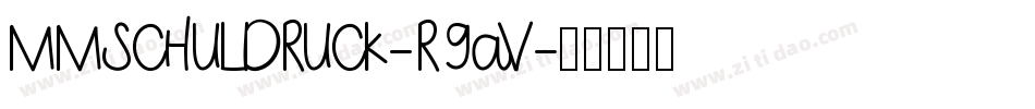 MmSchuldruck-R9av字体转换