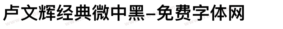卢文辉经典微中黑字体转换