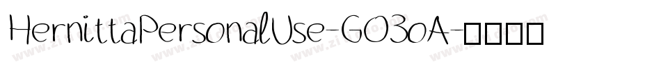 HernittaPersonalUse-GO3oA字体转换