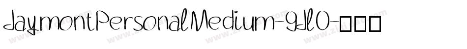 JaymontPersonalMedium-9Jl0字体转换