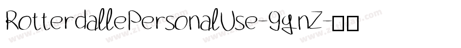RotterdallePersonalUse-9gnZ字体转换