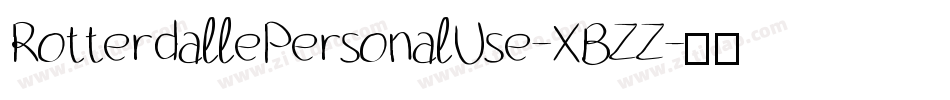 RotterdallePersonalUse-XBZZ字体转换