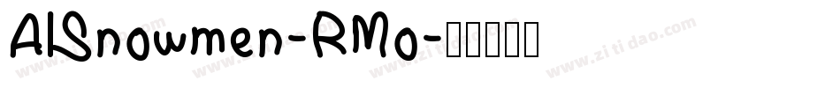 AlSnowmen-RMo字体转换