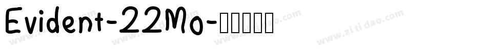 Evident-22Mo字体转换