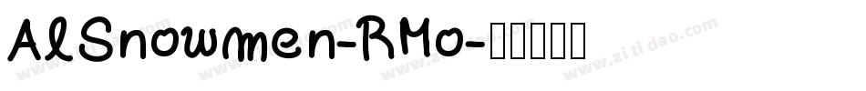 AlSnowmen-RMo字体转换