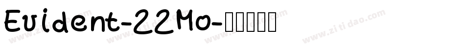 Evident-22Mo字体转换