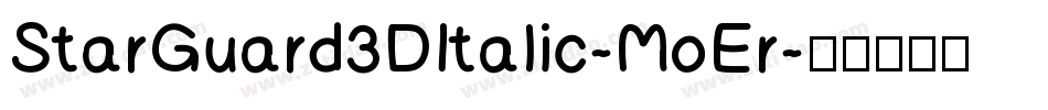 StarGuard3DItalic-MoEr字体转换