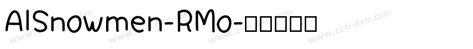 AlSnowmen-RMo字体转换