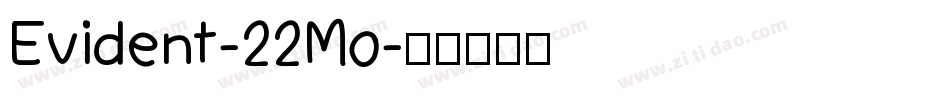 Evident-22Mo字体转换