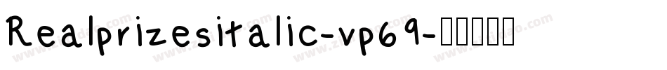 Realprizesitalic-vp69字体转换