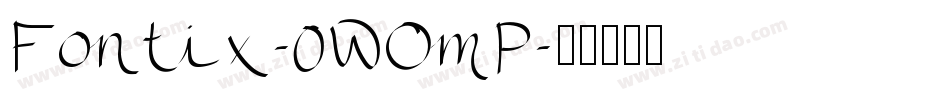 Fontix-0WOmP字体转换