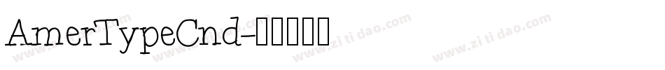 AmerTypeCnd字体转换