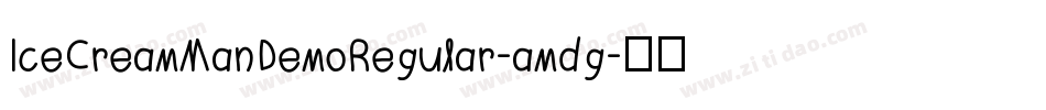 IceCreamManDemoRegular-amdg字体转换