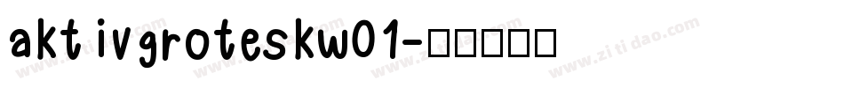 aktivgroteskw01字体转换