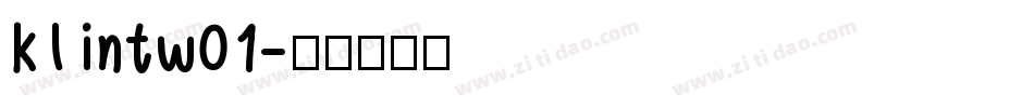 klintw01字体转换