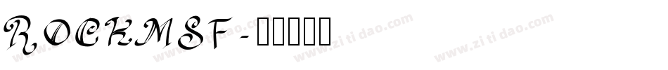 ROCKMSF字体转换