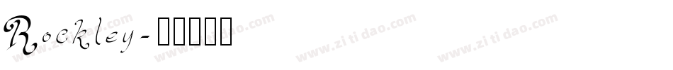 Rockley字体转换