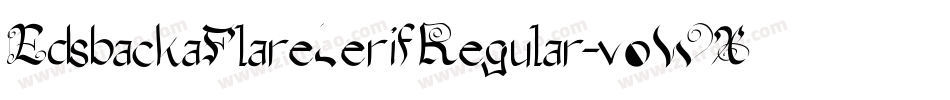 EdsbackaFlareSerifRegular-voWA字体转换