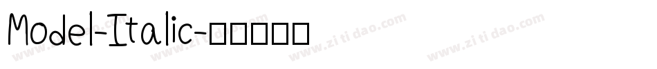 Model-Italic字体转换
