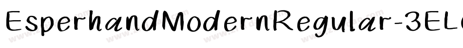 EsperhandModernRegular-3ELG字体转换