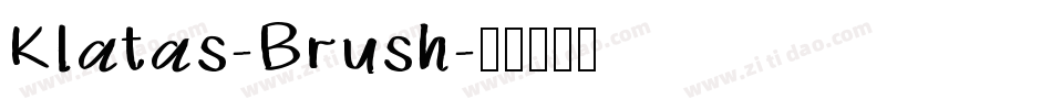 Klatas-Brush字体转换