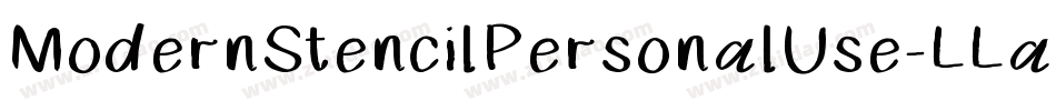 ModernStencilPersonalUse-LLa4字体转换