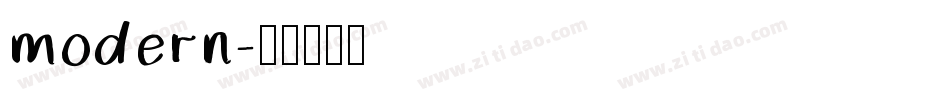 modern字体转换