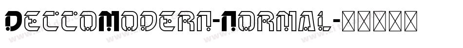 DeccoModern-Normal字体转换