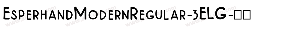 EsperhandModernRegular-3ELG字体转换