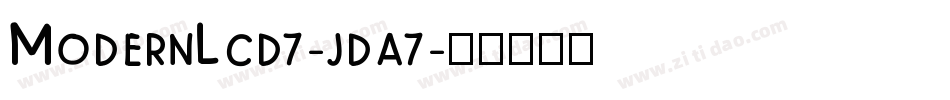 ModernLcd7-jda7字体转换