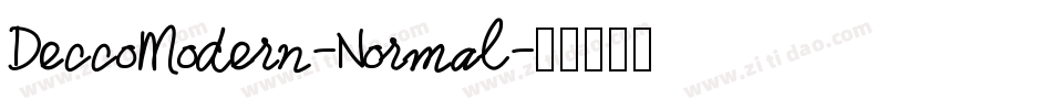 DeccoModern-Normal字体转换