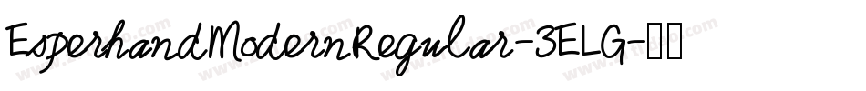 EsperhandModernRegular-3ELG字体转换