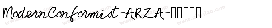 ModernConformist-ARZA字体转换