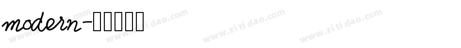 modern字体转换