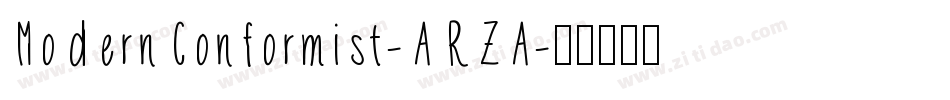 ModernConformist-ARZA字体转换