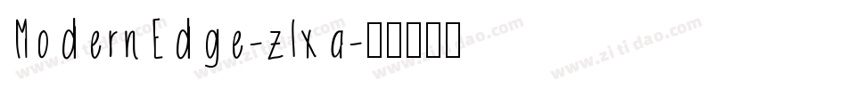 ModernEdge-zlxa字体转换