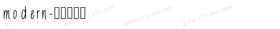 modern字体转换