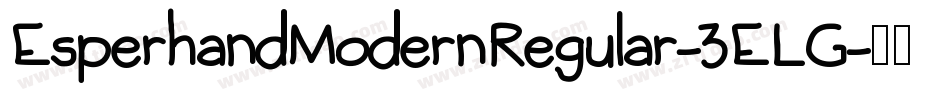 EsperhandModernRegular-3ELG字体转换
