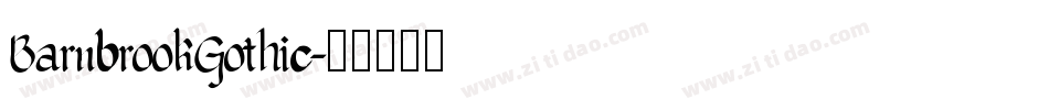 BarnbrookGothic字体转换