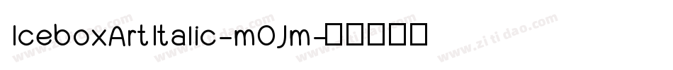 IceboxArtItalic-m0Jm字体转换