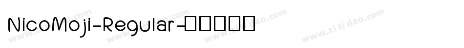 NicoMoji-Regular字体转换