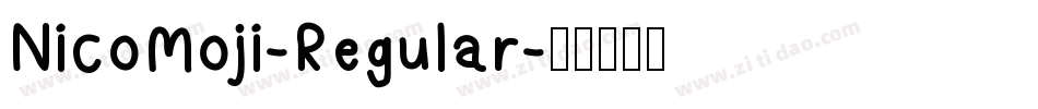 NicoMoji-Regular字体转换
