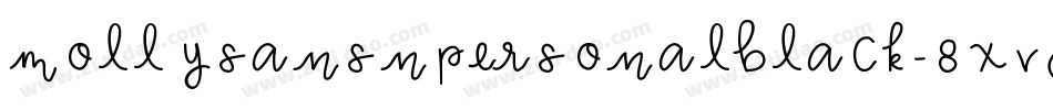 MollysansnpersonalBlack-8XVJ字体转换