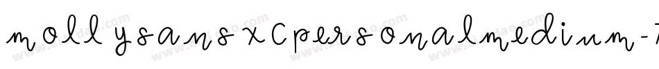 MollysansxcpersonalMedium-7LDB字体转换