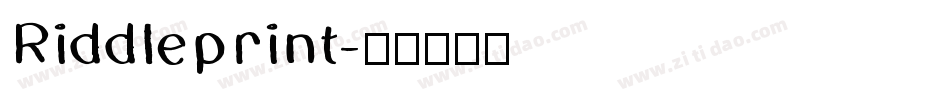 Riddleprint字体转换