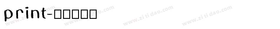 print字体转换